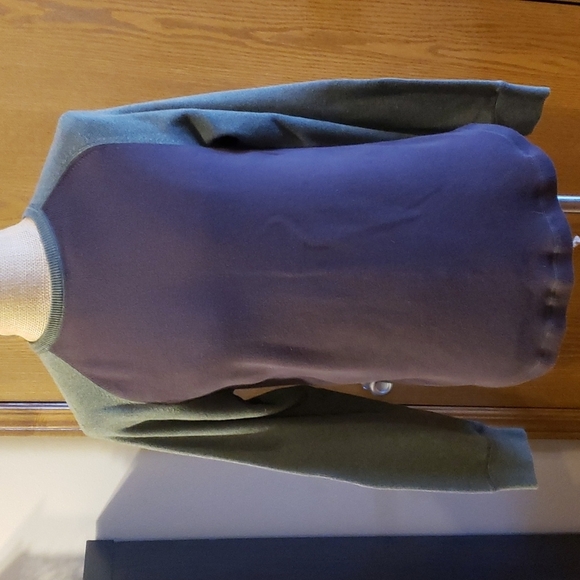 Lucky brand green brown ribbed sweater long sleeve - Picture 2 of 5